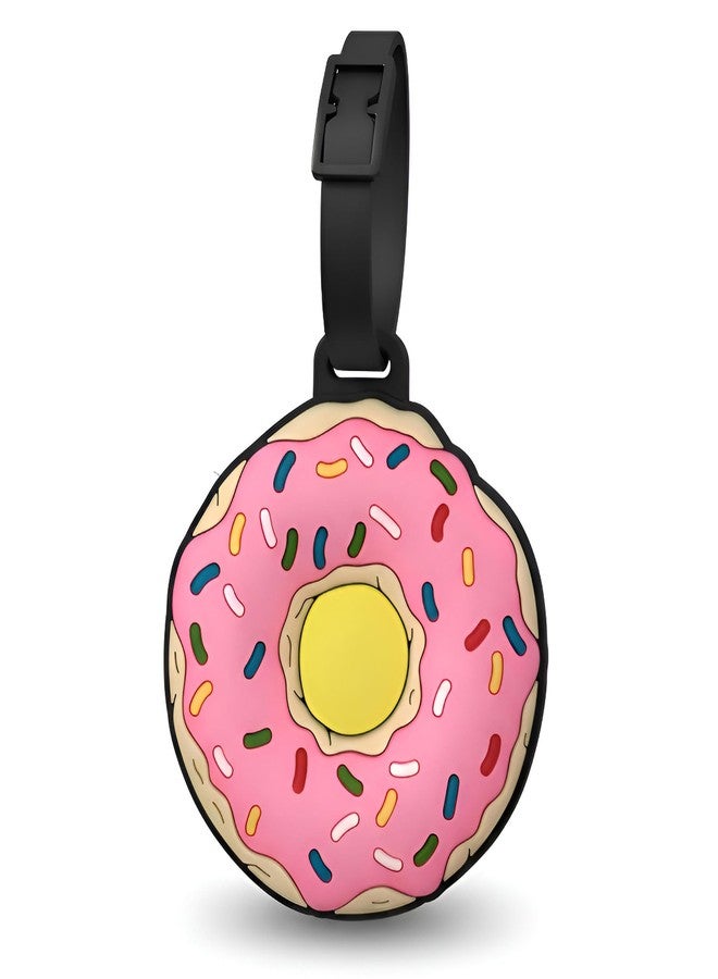 ANINIUCN Luggage Tags - Cute Donut Bag Tag for Suitcases, Durable Silicone Travel ID Label with Information Card, Fun Accessories for Women, Men, Kids - Image 1